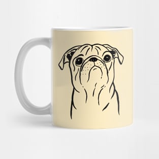 Pug (Beige and Black) Mug